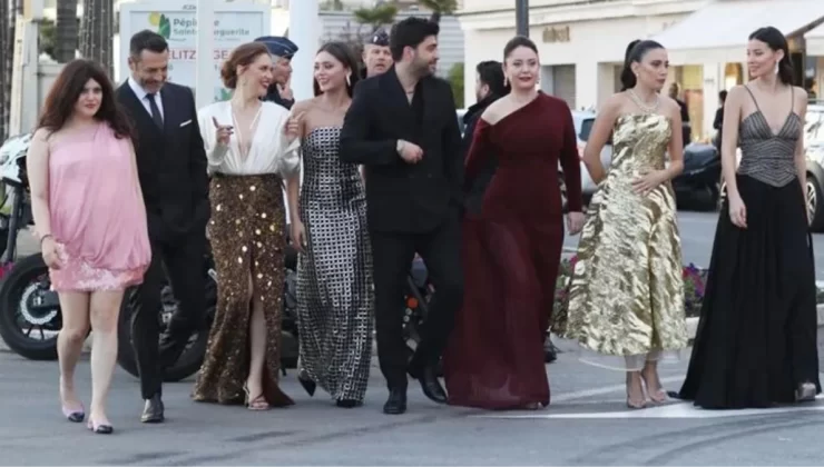 Kızılcık Şerbeti ekibi Cannes’da! Feyza Civelek’in kombini alay konusu oldu