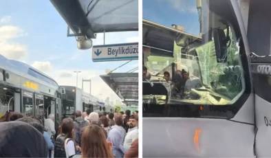 Bu metrobüslere ne oluyor? Bir günde ikinci kaza: Yaralılar var