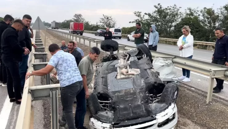 Bursa’da Kadın Sürücünün Uğradığı Kaza: Takla Atan Araçtan Yaralı Çıktı