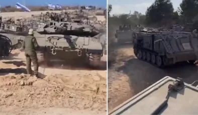 İsrail ordusu, Lübnan sınırına çok sayıda tank ve zırhlı araç sevk etti